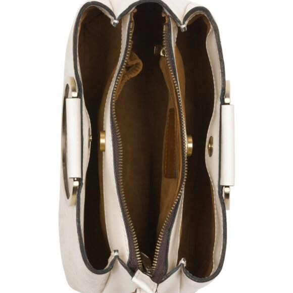 PATRICIA NASH Leather Empoli Tooled Satchel With Metal Handles And Strap NWT - Picture 3 of 4